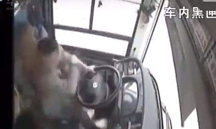 Videoaufnahme zeigt den Angriff der Frau auf den Buslenker
