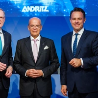 Andritz-CEO Joachim Schönbeck, Aufsichtsratspräsident Wolfgang Leitner und Börsen-Chef Christoph Boschan