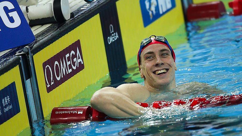 Heiko Gigler hatte nach dem 100-m-Freistil-Finale in Graz gut lachen, er schwamm das EM-Limit
