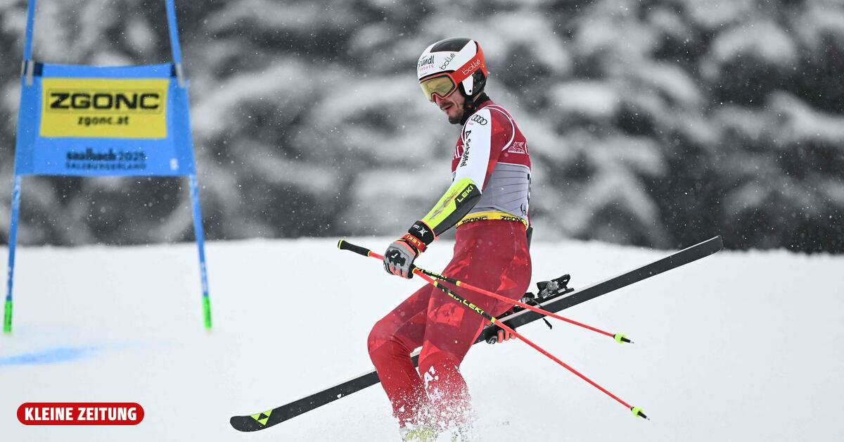 Bad luck! Stefan Brennsteiner's binding suddenly came undone