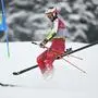 Austria's Stefan Brennsteiner reacts after failing to finish the first run of the Men's Giant Slalom event of the Saalbach 2025 FIS Alpine World Ski Championships  in Hinterglemm on February 14, 2025. (Photo by Fabrice COFFRINI / AFP)