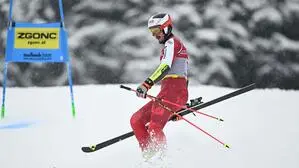 Wie bitter! Stefan Brennsteiners Ski löste sich ohne ersichtlichen Grund aus der Bindung