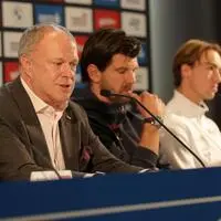 ÖTV-Präsident Richard Grasl, Jürgen Melzer und Lukas Neumayer