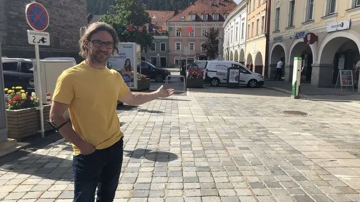 Stadtentwickler Gernot Bittlingmaier will den südlichen Bereich des Hauptplatzes umgestalten