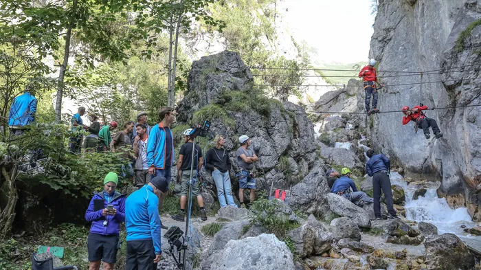 Die Ramsauer Silberkarklamm war am 31. August Drehort für die neunte Staffel der erfolgreichen ZDF-Familienserie "Die Bergretter".