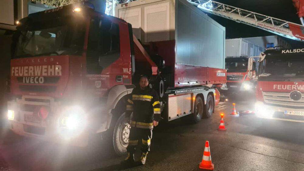 Die Feuerwehr Pinggau brachte einen Container ins Krisengebiet
