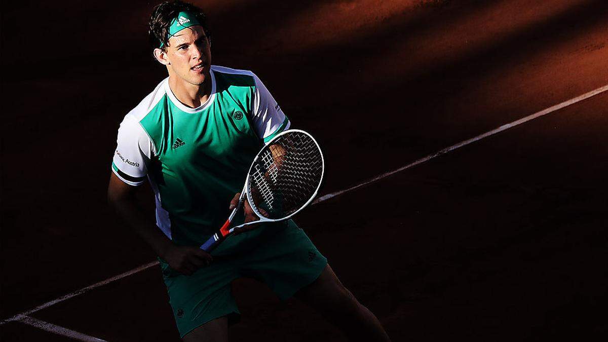 Bei den French Open dominierte noch das &quot;Grün&quot; im Outfit von Dominic Thiem