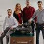 Das Ramvos-Team auf dem Ramvos 600 (von links): Sebastian Toda, Sandra Slavinec, Dieter Lutzmayr (alle Charismatec) und Stefan Knöbl (Brunner Maschinenbau)