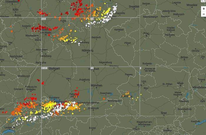 Blitze über Mitteleuropa - am 3. Jänner!