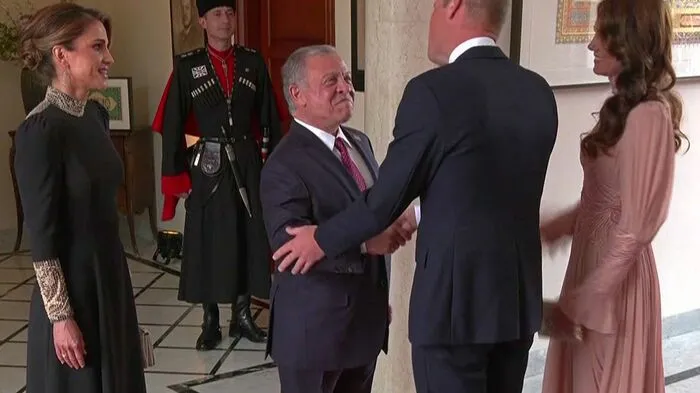 Unter den Hochzeitsgästen: Prinz William und Herzogin Kate.