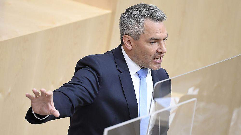 Innenminister Karl Nehammer geriet ins Visier der FPÖ