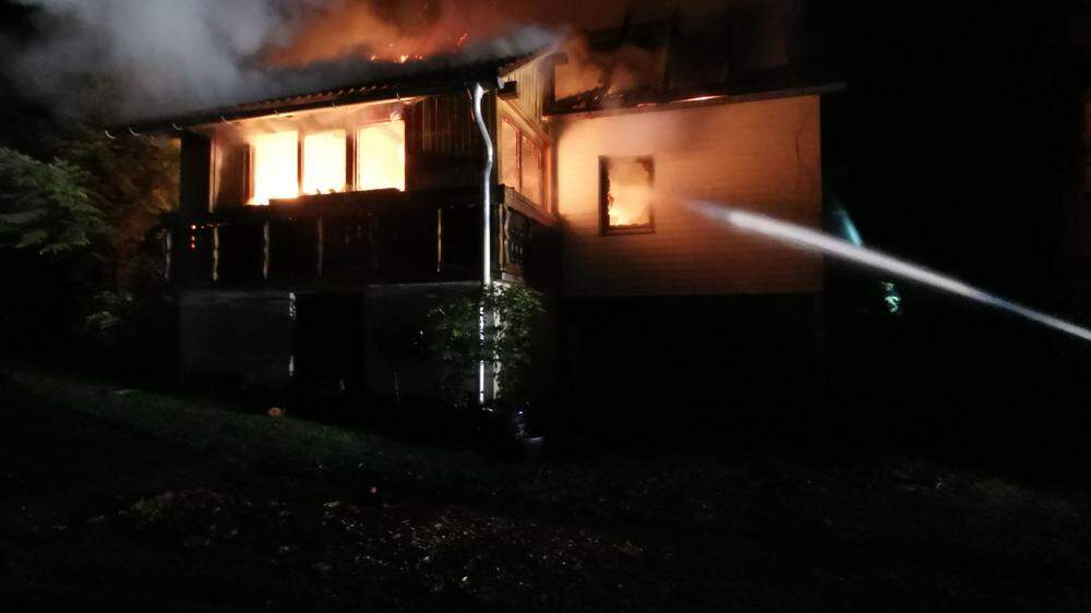 Im Lavanttal stand ein Wohnhaus in Flammen