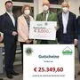 Hubert Schenk und Markus Furtenbacher (Lagerhaus), Präsidentin Liselotte Schön und Reinhold Gassner (Lions), Rudolf Likar und Marion Stippich (Klinikum)