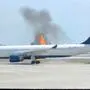 Flammen schlugen aus dem Triebwerk der Delta-Airlines-Maschine