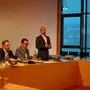 Bürgermeister Helmut Linhart mit dem 1. Vizebürgermeister Heimo Ortner und dem Finanzreferenten Reinhard Puffing 