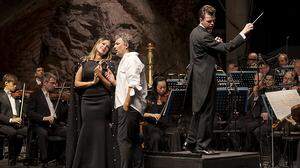 Kristine Opolais, Jonas Kaufmann und Dirigent Marcus Merkel in der Grazer „Tosca“	 
