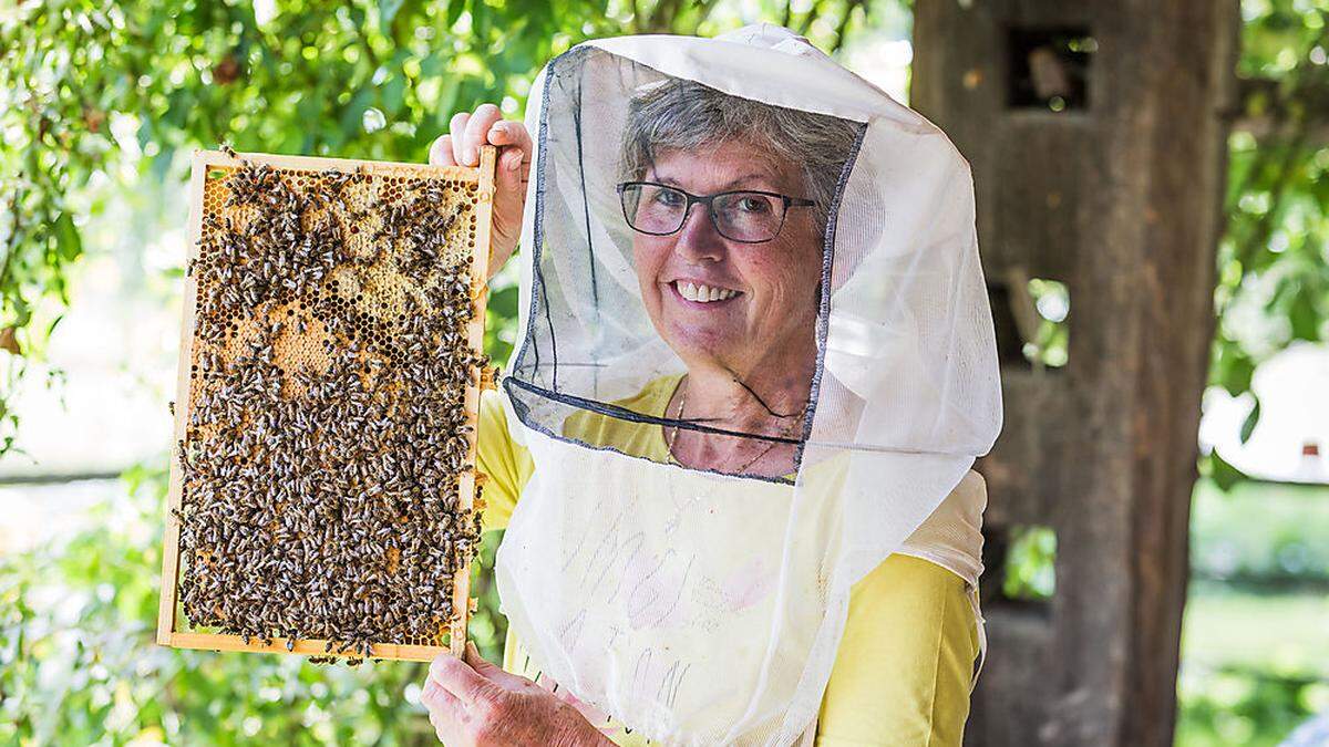 Zwanzig Bienenstöcke nennt die Dellacherin ihr Eigen. Erntejahr 2017 brachte ihr viel Honig