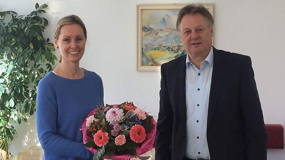 Medizinische Direktorin Christina Hohenwarter und Bürgermeister Leopold Astner