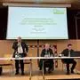 Gottfried Sperl, Thomas Kalcher und Johannes Miedl-Sperl präsentierten Daten und Fakten zum Neubau der Kompostanlage 