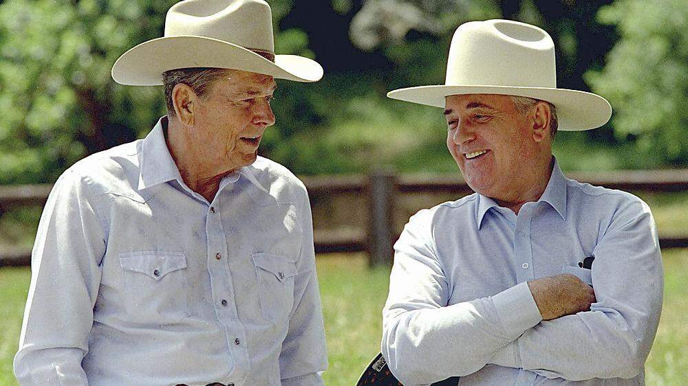 Unter Reagan und Gorbatschow wurde der Abrüstungsvertrag im Jahr 1987 besiegelt - jetzt droht ihr Vermächtnis zerstört zu werden
