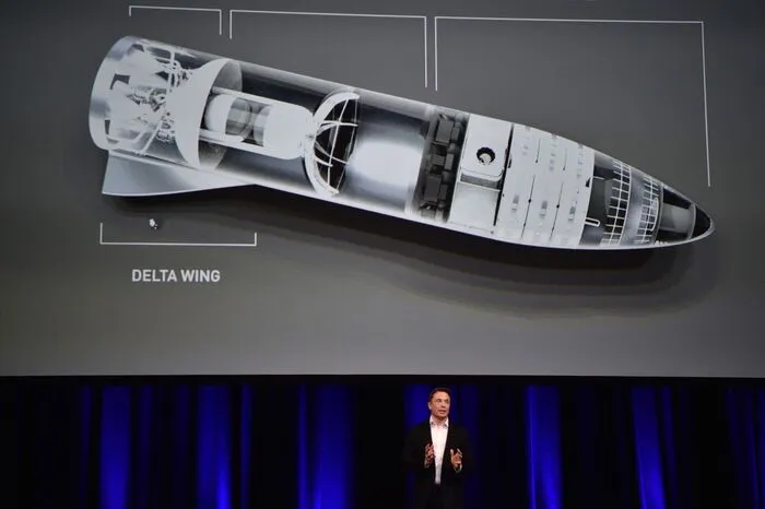 Eine Skizze der neuen Rakete.