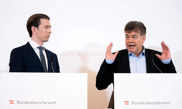 Das sind Bundeskanzler Sebastian Kurz und sein Vertreter Werner Kogler.
