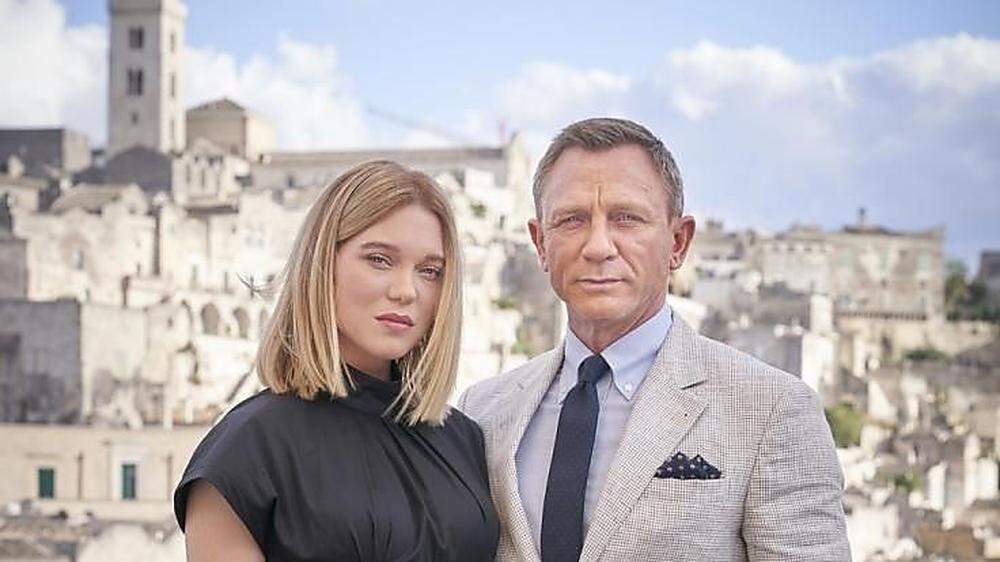 Drehort Matera: Daniel Craig alias James Bond und Léa Seydoux alias Madeleine Swann wieder vereint