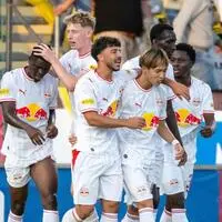 Salzburg bejubelte den Sieg bei Mjällby