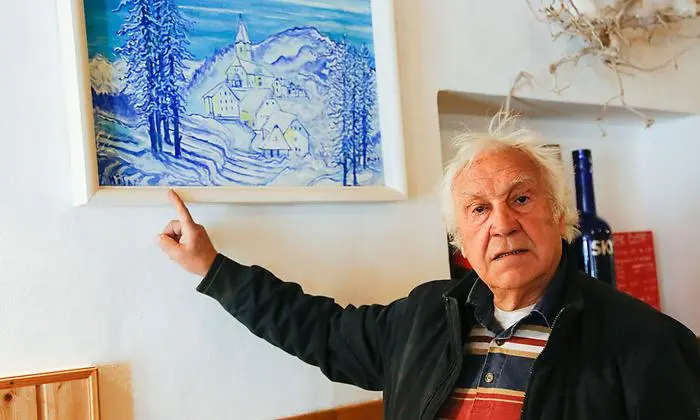 Der Monte Lussari ist auch ein hohes Ziel für den Maler Francesco Attisani