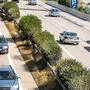 Kolonne auf Autobahn (Sujetbild)