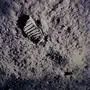 FOR USE WITH "LOOKBACK MAN ON MOON"--FILE--A footprint left by the astronauts of the Apollo 11 mission lies on the surface of the moon in this July 20, 1969 file photo. With the 30th anniversary of his first steps on the moon just days away on July 20, 1999, Neil Armstrong is as reticent and reclusive as ever. Fellow astronauts wish Armstrong would speak about Apollo 11 and other space issues, but they respect his decades of silence. (AP Photo/File)