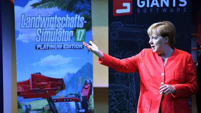Angela Merkel macht Wahlkampf auf der Spielemesse in Köln und meint, Computerspiele seien als Wirtschaftsfaktor und gesellschaftlich eine wichtige Kraft.