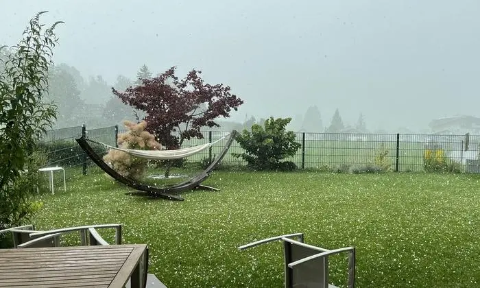 Hagel in Reifnitz