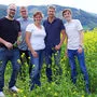 Barbara und Thomas Lanzer (Mitte) mit den Grünen Michel Reimon, Siegfried Schausberger (Bruck) und Jakob Becvar (Leoben)