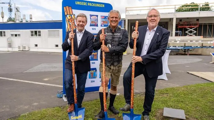 Das Geschäftsführertrio Thomas Buck, Markus Marek und Werner Luksch lud zum Fest