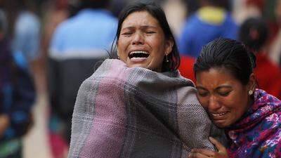 Trauer um tote Angehörige in Nepal