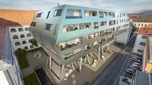 Der Neubau bekommt eine markante Alufassade