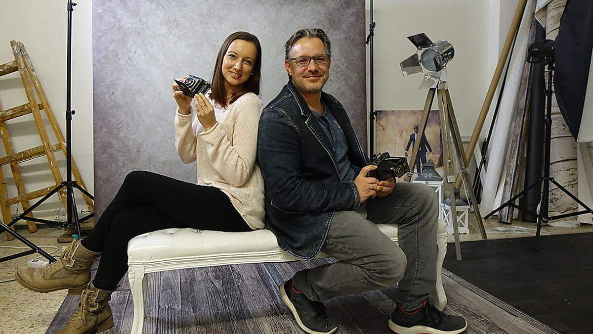 Natja und Dietmar Kump in ihrem Fotostudio in Stallhofen