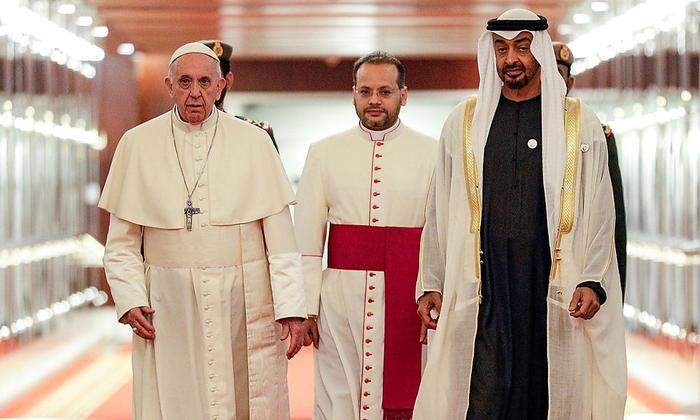 Der Papst und Kronprinz Scheich Muhammad bin Zayid Al Nahyan