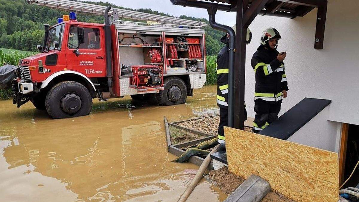 In Ottendorf an der Rittschein wurden zahlreiche Keller überflutet