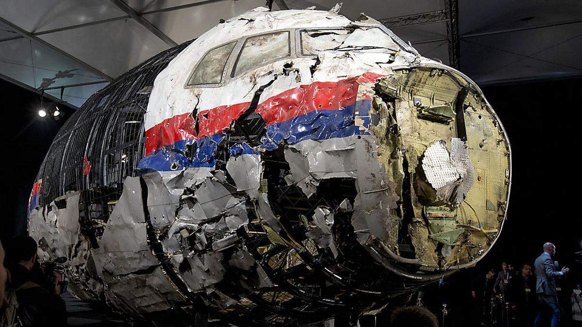 Der rekonstruierte Wrack von MH17