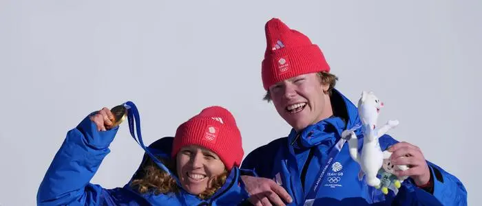 Die Olympiasieger Charlotte Bankes und Huw Nightingale