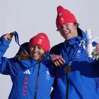 Die Olympiasieger Charlotte Bankes und Huw Nightingale 