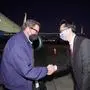 This handout picture taken and released by Taiwan's Ministry of Foreign Affairs (MOFA) on August 14, 2022 shows US Representative John Garamendi (L) shaking hands with Taiwanese diplomat Douglas Yu-tien Hsu upon his arrival at Sungshan Airport in Taipei. - A US congressional delegation arrived in Taiwan on August 14, Washington's de facto embassy in Taipei said, days after China held military drills around the island in retaliation for US House Speaker Nancy Pelosi's visit. (Photo by Handout / MINISTRY OF FOREIGN AFFAIRS / AFP) / RESTRICTED TO EDITORIAL USE - MANDATORY CREDIT "AFP PHOTO /  Ministry of Foreign Affairs" - NO MARKETING - NO ADVERTISING CAMPAIGNS - DISTRIBUTED AS A SERVICE TO CLIENTS