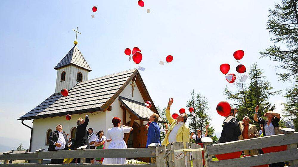 Die Marienkapelle am Katschberg ist ein beliebter Ort für Hochzeiten und Feste 