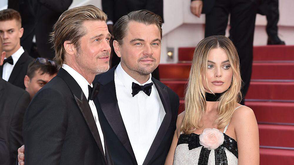 Die &quot;Once Upon A Time In Hollywood&quot;-Darsteller ' Brad Pitt, leonardo DiCaprio und Margot Robbie