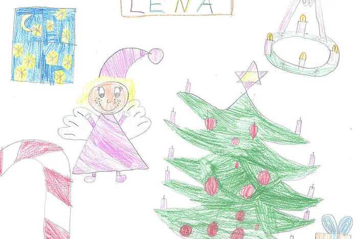21. Dezember: Hinter dem Türchen für den 21. Dezember verbirgt sich dieses Mal die Zeichnung von Lena Fößl (8), Schülerin der 3a-Klasse in der Volksschule Althofen. Sie zeigt uns, wie sie sich das Christkind vorstellt: Mit engelsblonden Haaren, Flügeln und einem rosaroten Kleid und einer farblich dazu passenden Zipfelmütze.