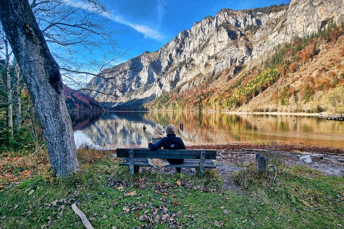 Die beiden statteten auch dem Leopoldsteinersee einen Besuch ab