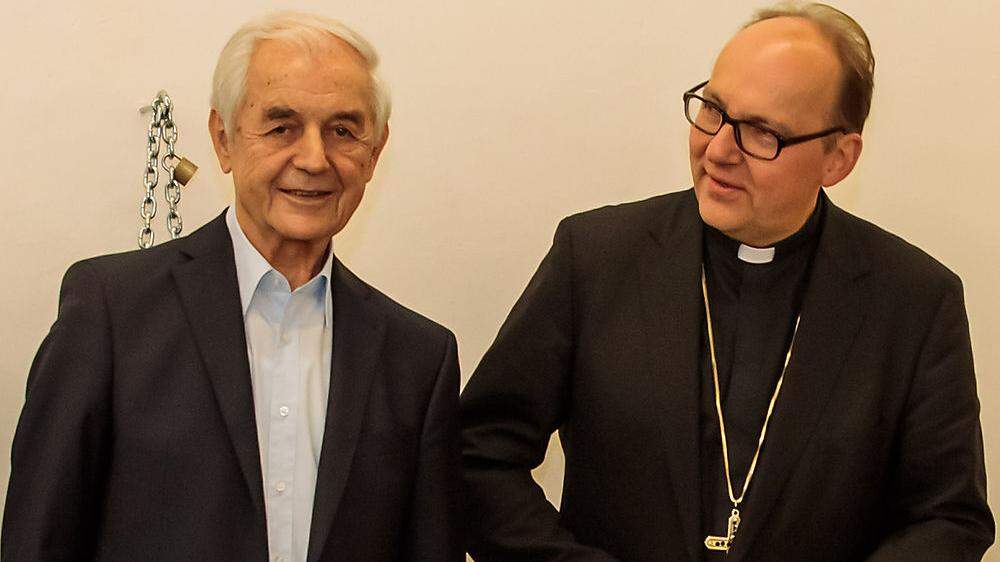 Ex-Vizekanzler Josef Riegler und Bischof Hermann Glettler
