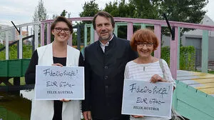 Marianne Pratl-Zebinger, Mathis Huber und Maria Schunko